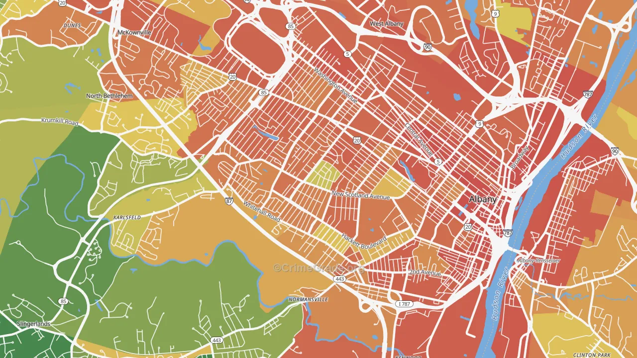 12208, NY Map of Drug-Related Crime Rates