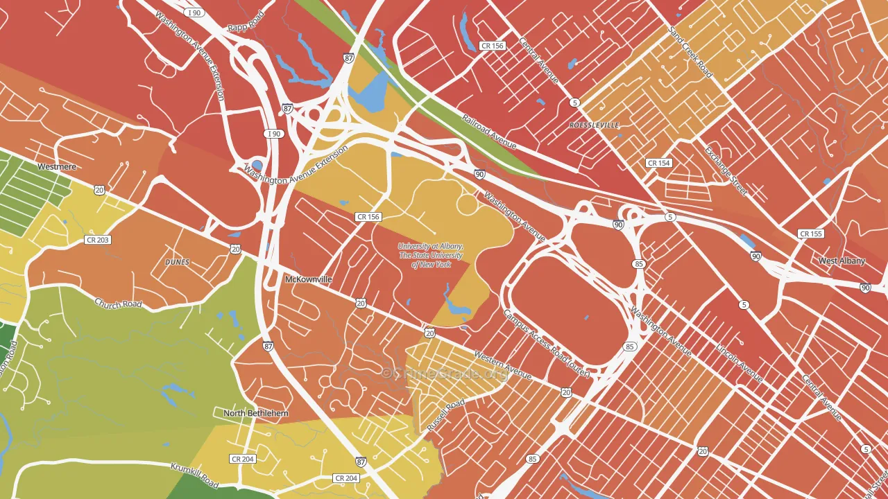 12222, NY Map of Drug-Related Crime Rates