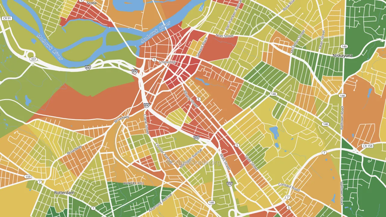 12307, NY Map of Drug-Related Crime Rates
