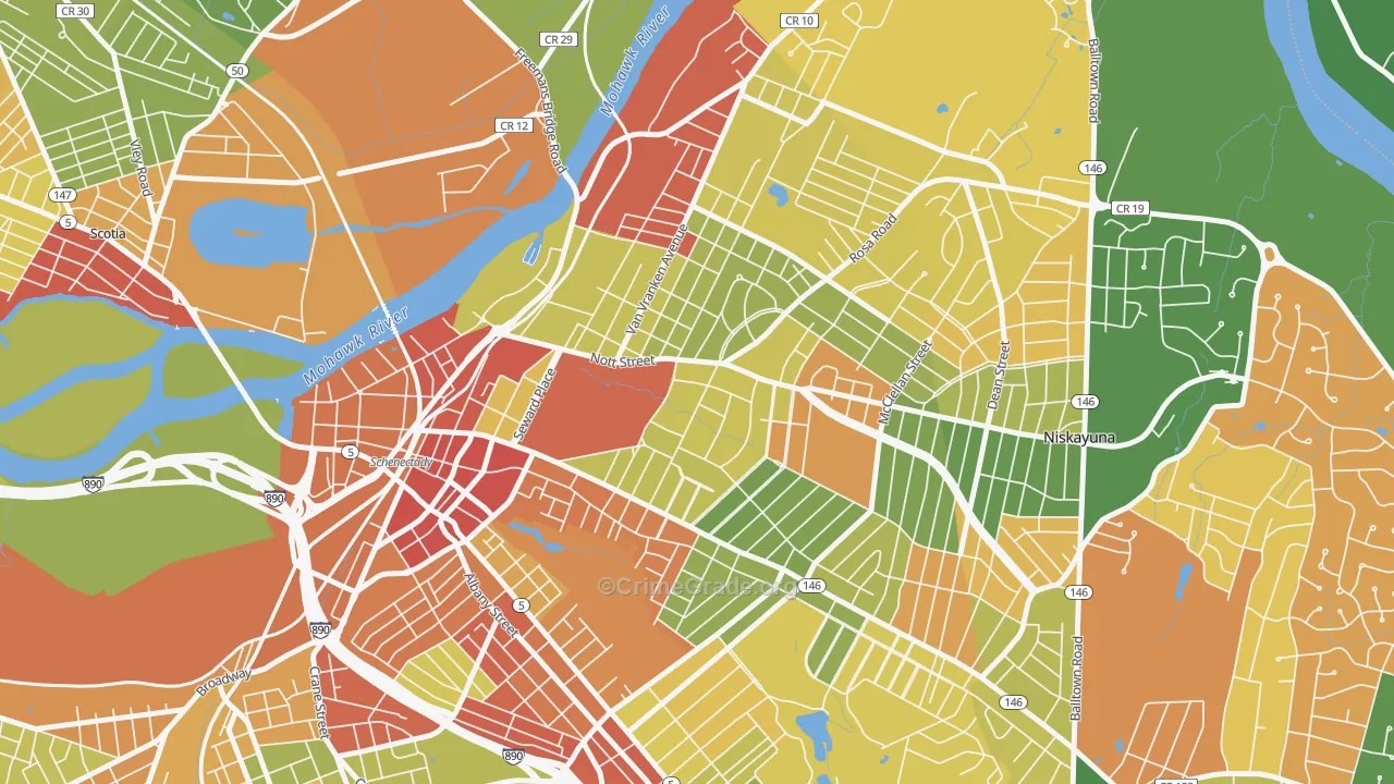 12308, NY Map of Drug-Related Crime Rates