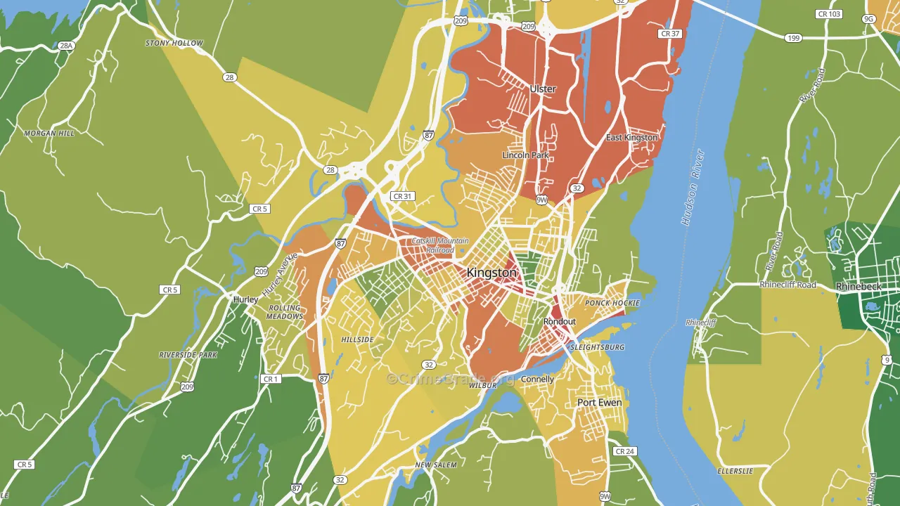 12401, NY Map of Drug-Related Crime Rates
