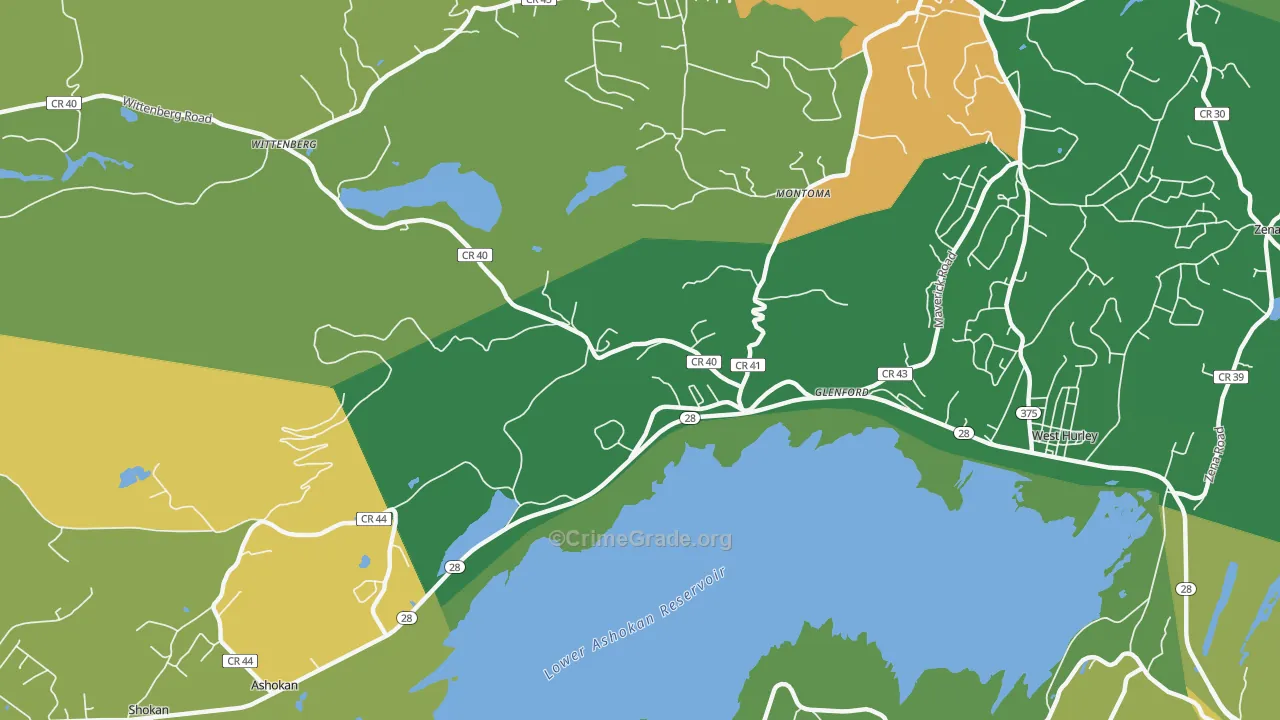 12433, NY Map of Drug-Related Crime Rates