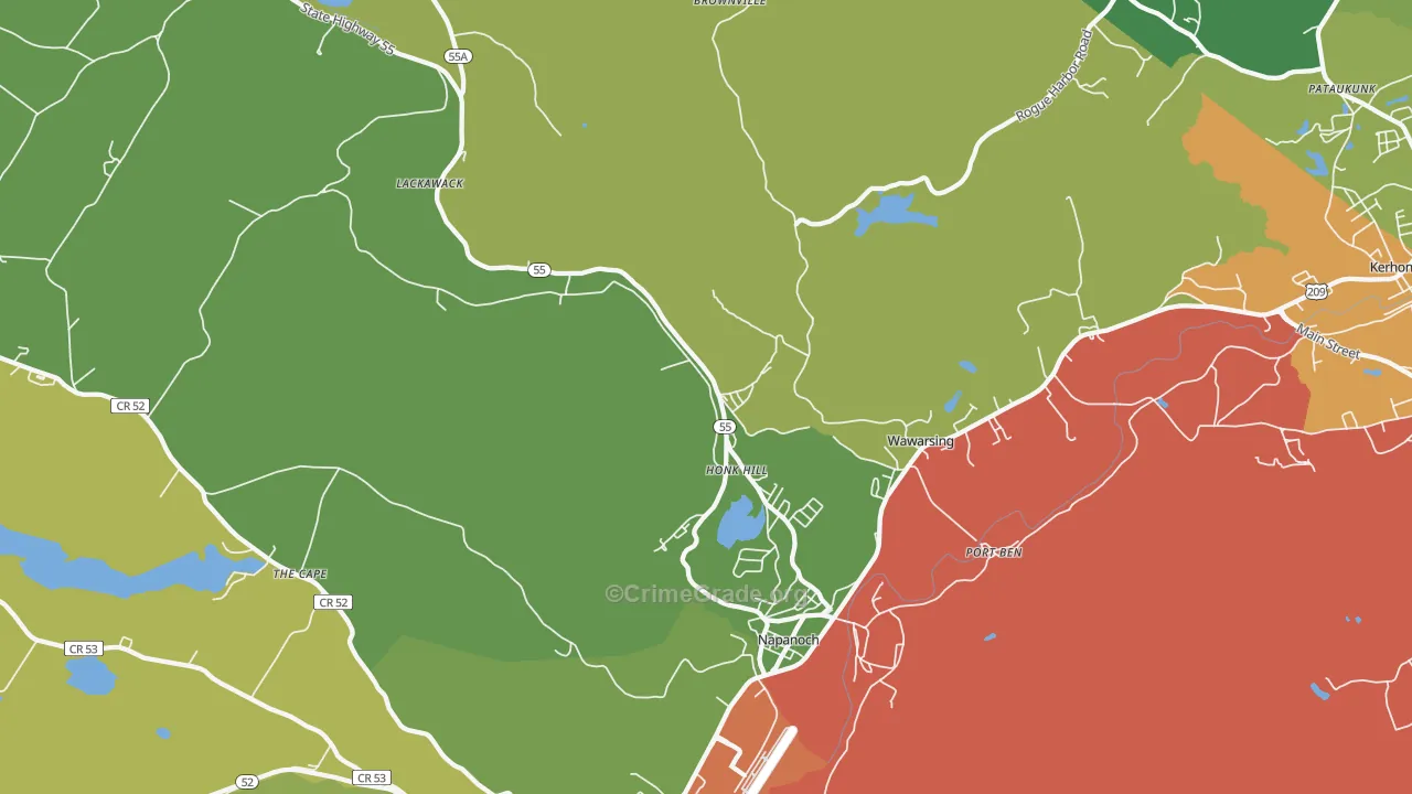 12458, NY Map of Drug-Related Crime Rates