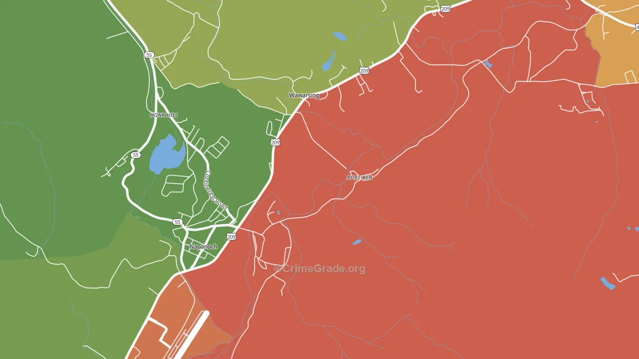 12489, NY Map of Drug-Related Crime Rates