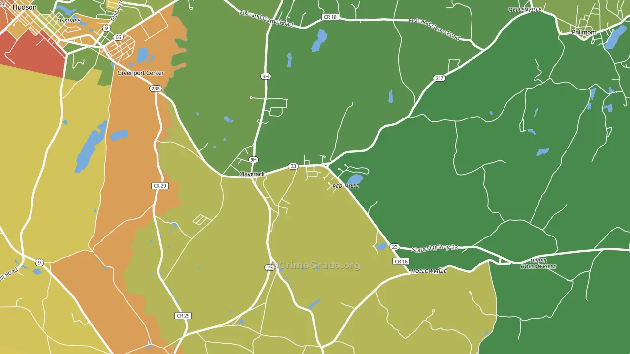 12513, NY Map of Drug-Related Crime Rates