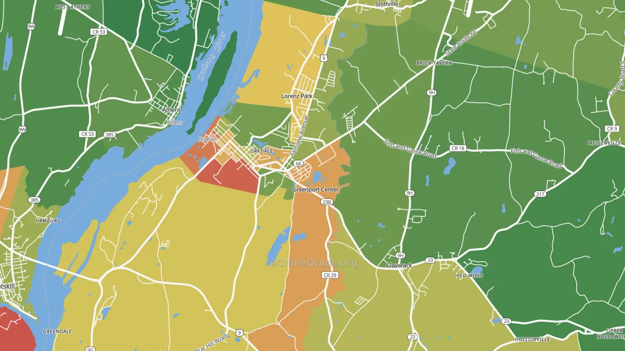12534, NY Map of Drug-Related Crime Rates