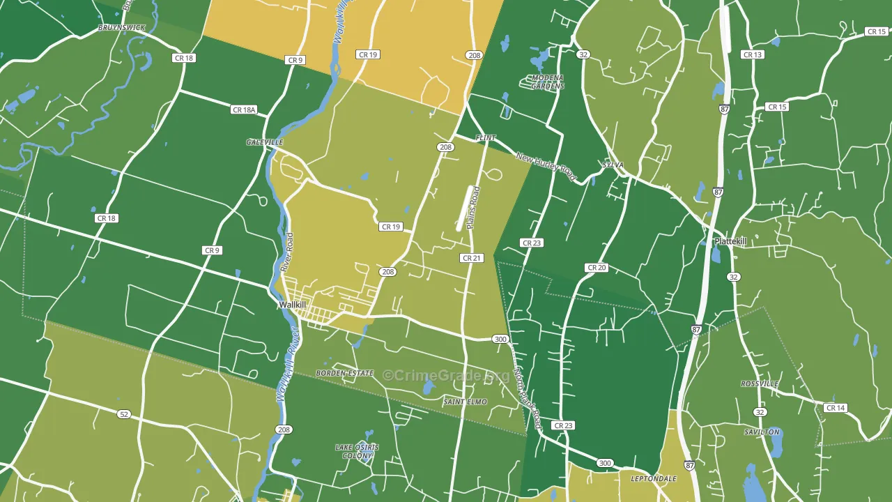 12589, NY Map of Drug-Related Crime Rates