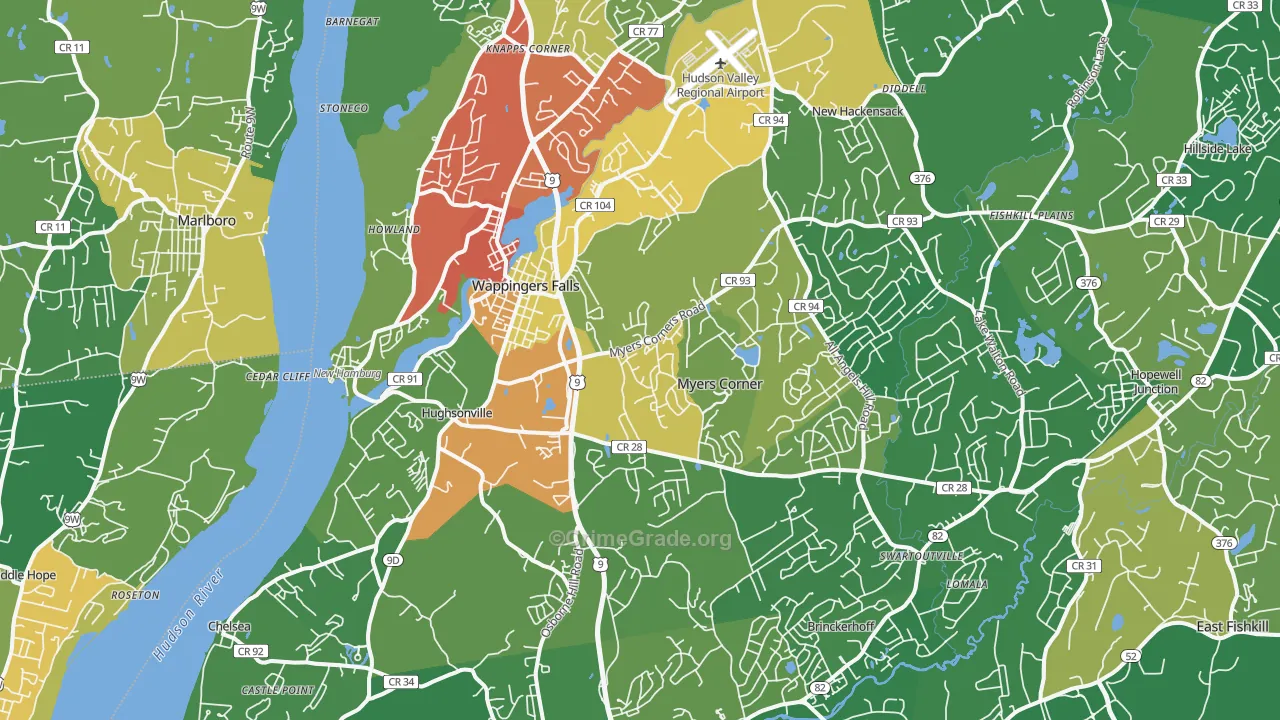 12590, NY Map of Drug-Related Crime Rates