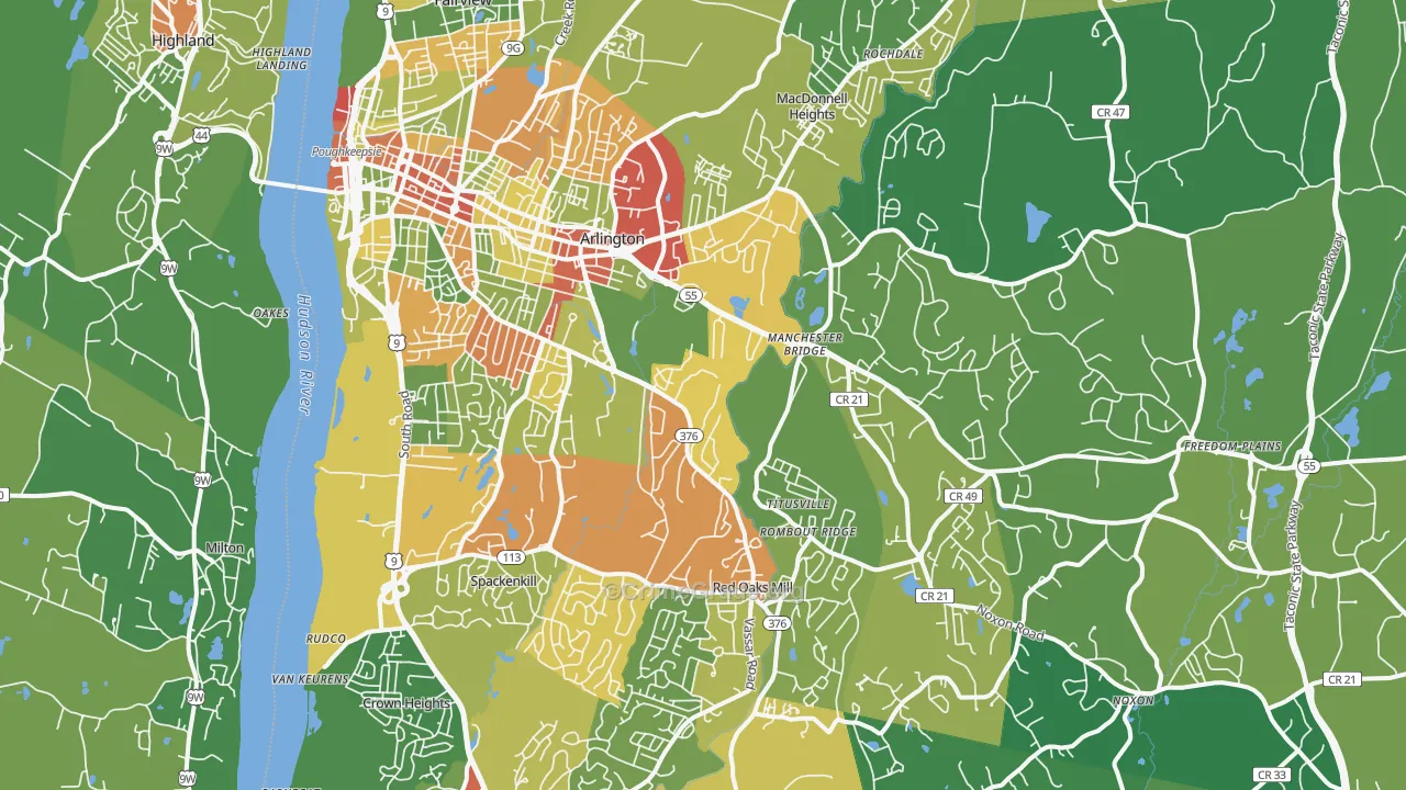 12603, NY Map of Drug-Related Crime Rates