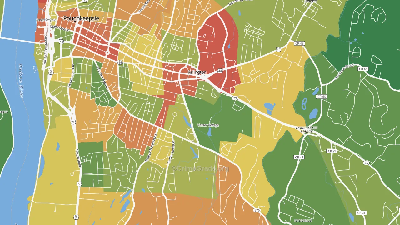 12604, NY Map of Drug-Related Crime Rates