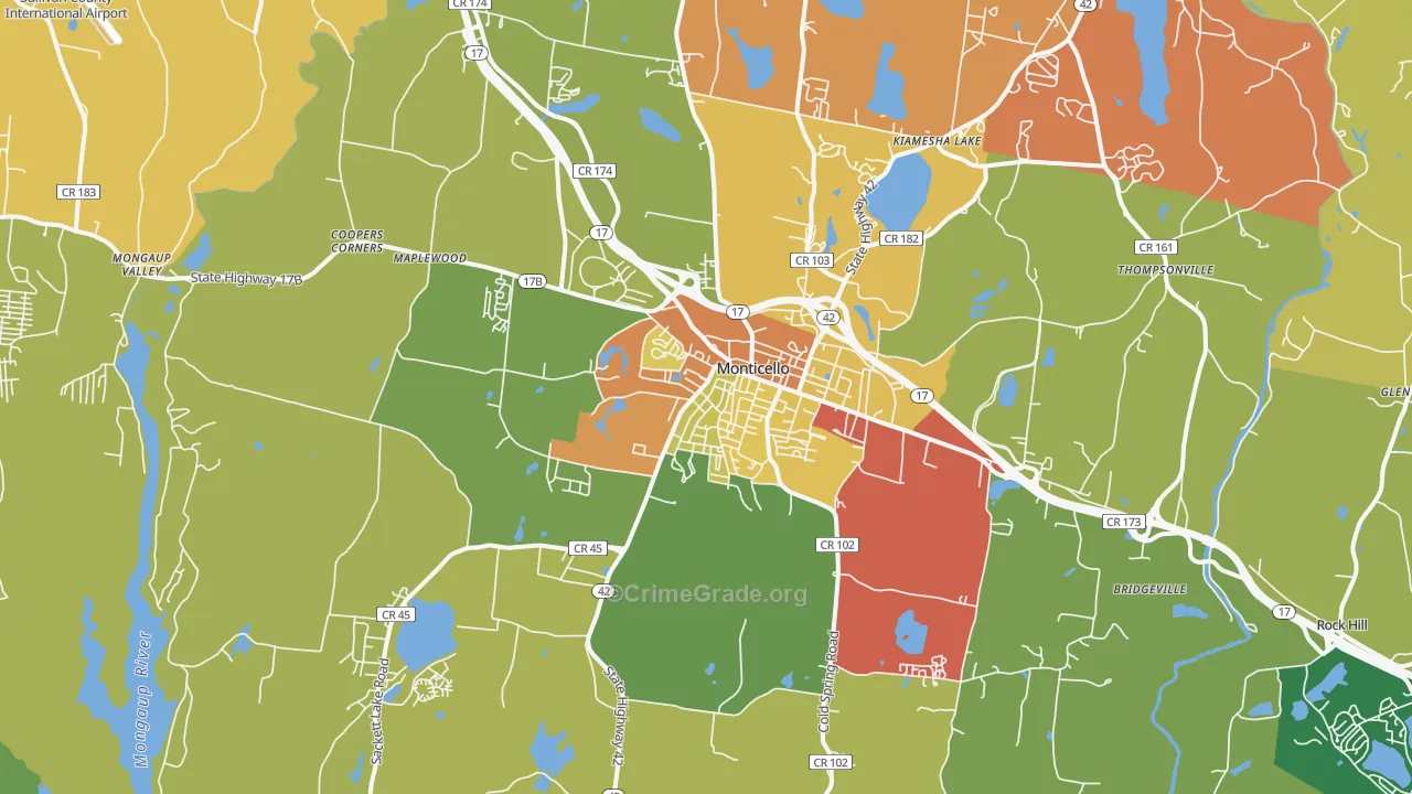 12701, NY Map of Drug-Related Crime Rates