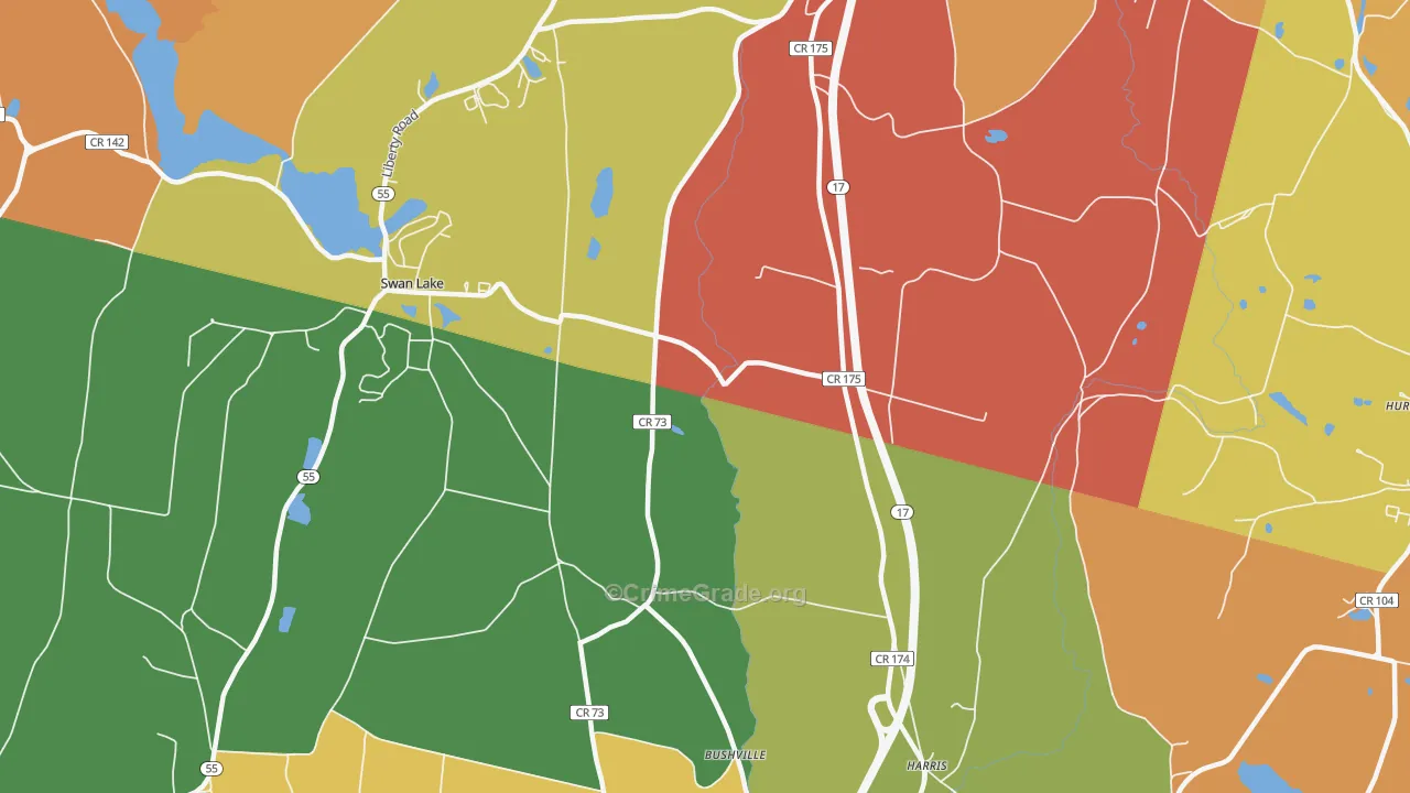 12734, NY Map of Drug-Related Crime Rates