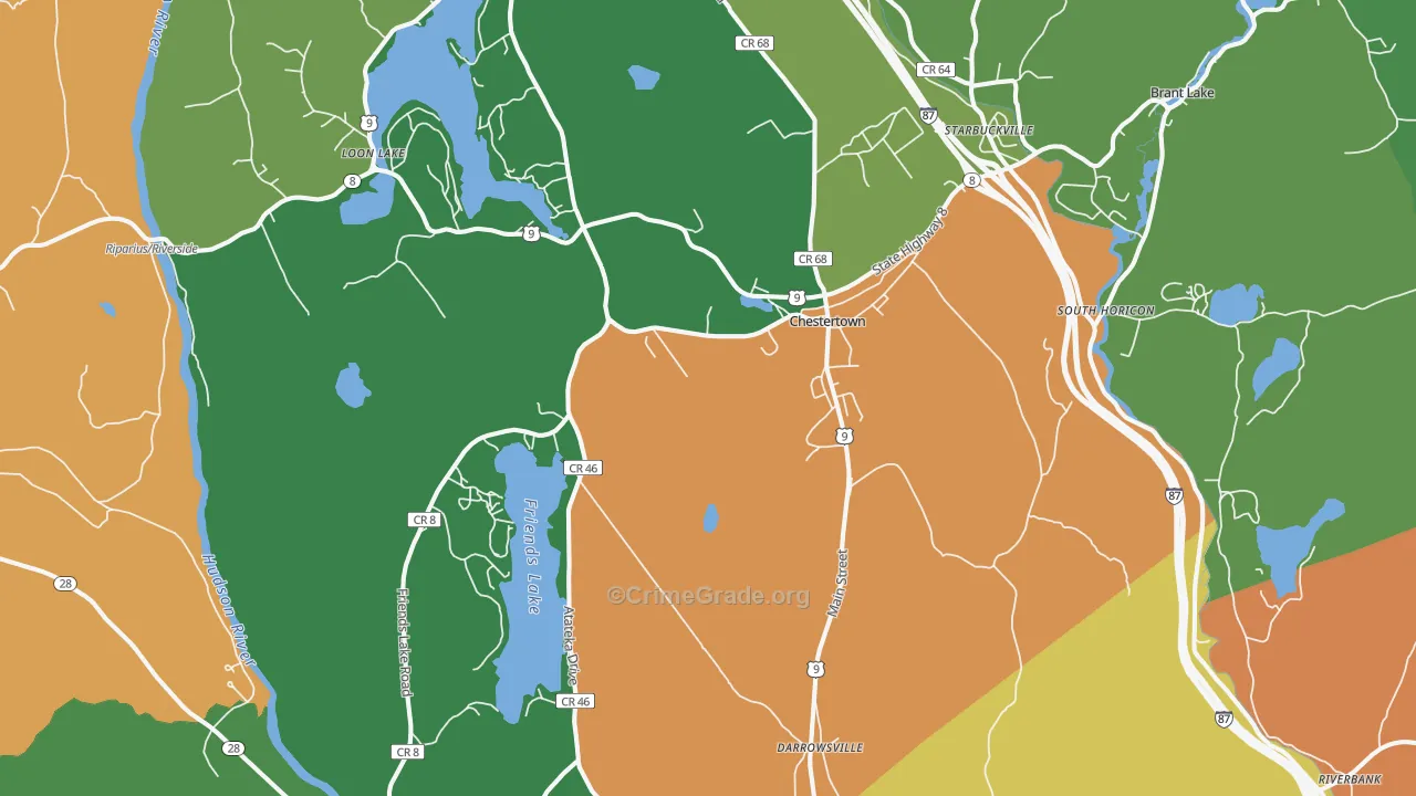 12817, NY Map of Drug-Related Crime Rates