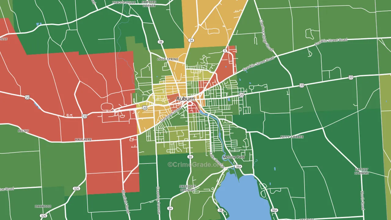 13021, NY Map of Drug-Related Crime Rates