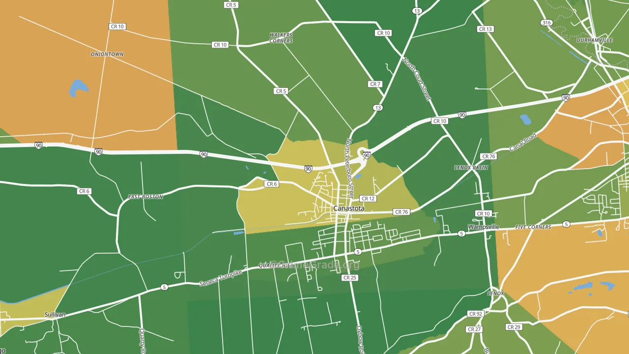 13032, NY Map of Drug-Related Crime Rates