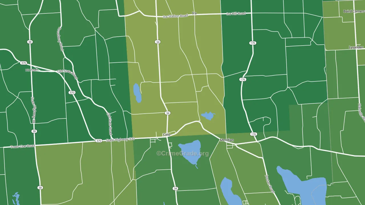 13033, NY Map of Drug-Related Crime Rates