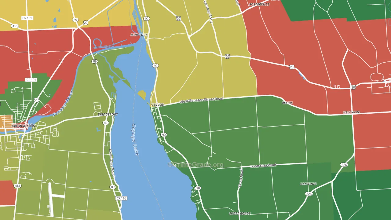 13034, NY Map of Drug-Related Crime Rates