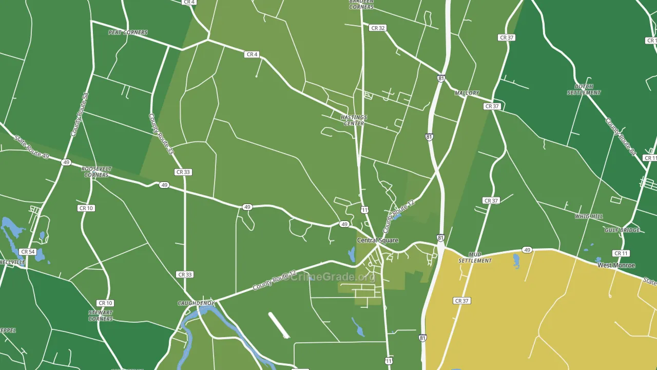 13036, NY Map of Drug-Related Crime Rates