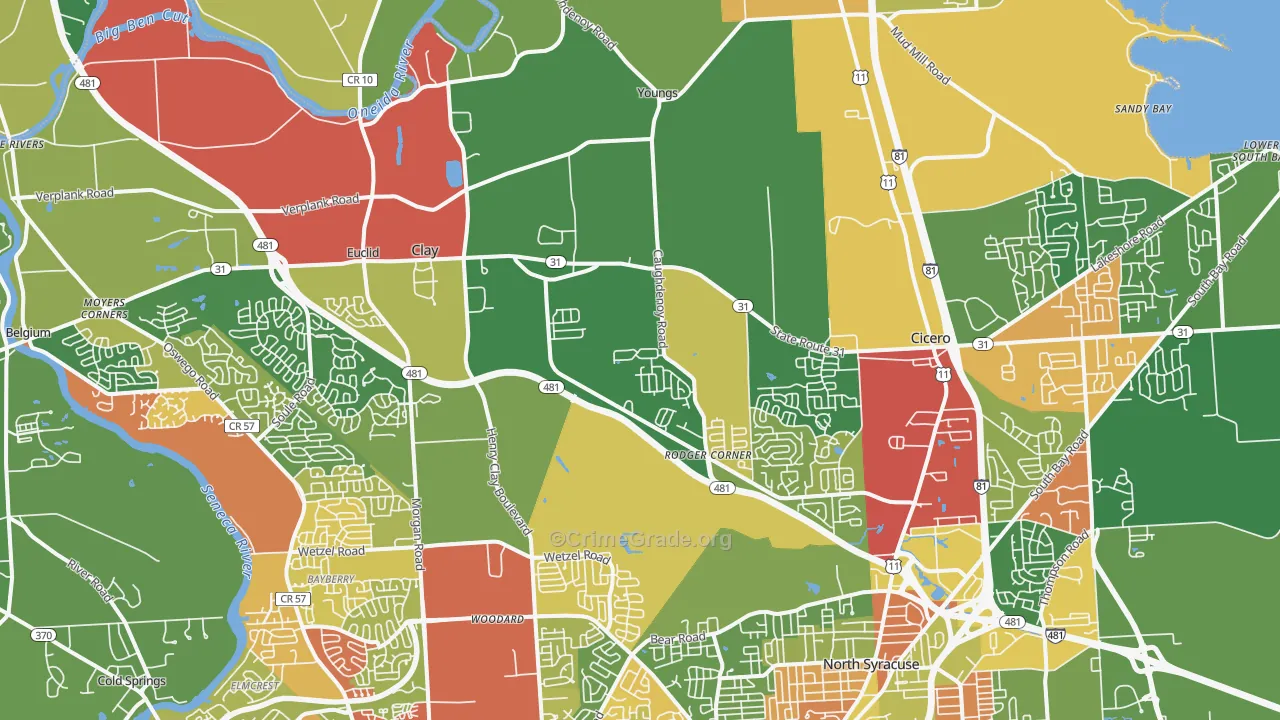 13041, NY Map of Drug-Related Crime Rates