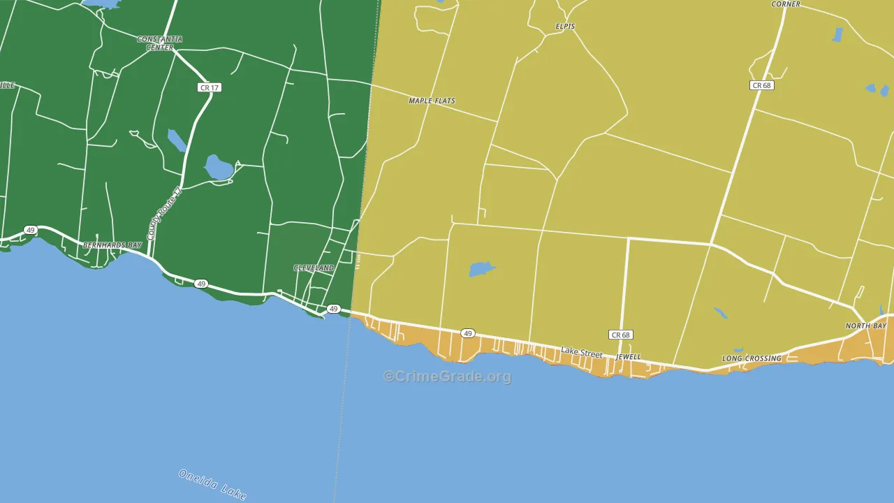 13042, NY Map of Drug-Related Crime Rates