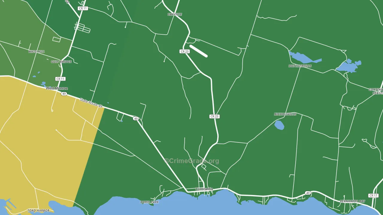 13044, NY Map of Drug-Related Crime Rates