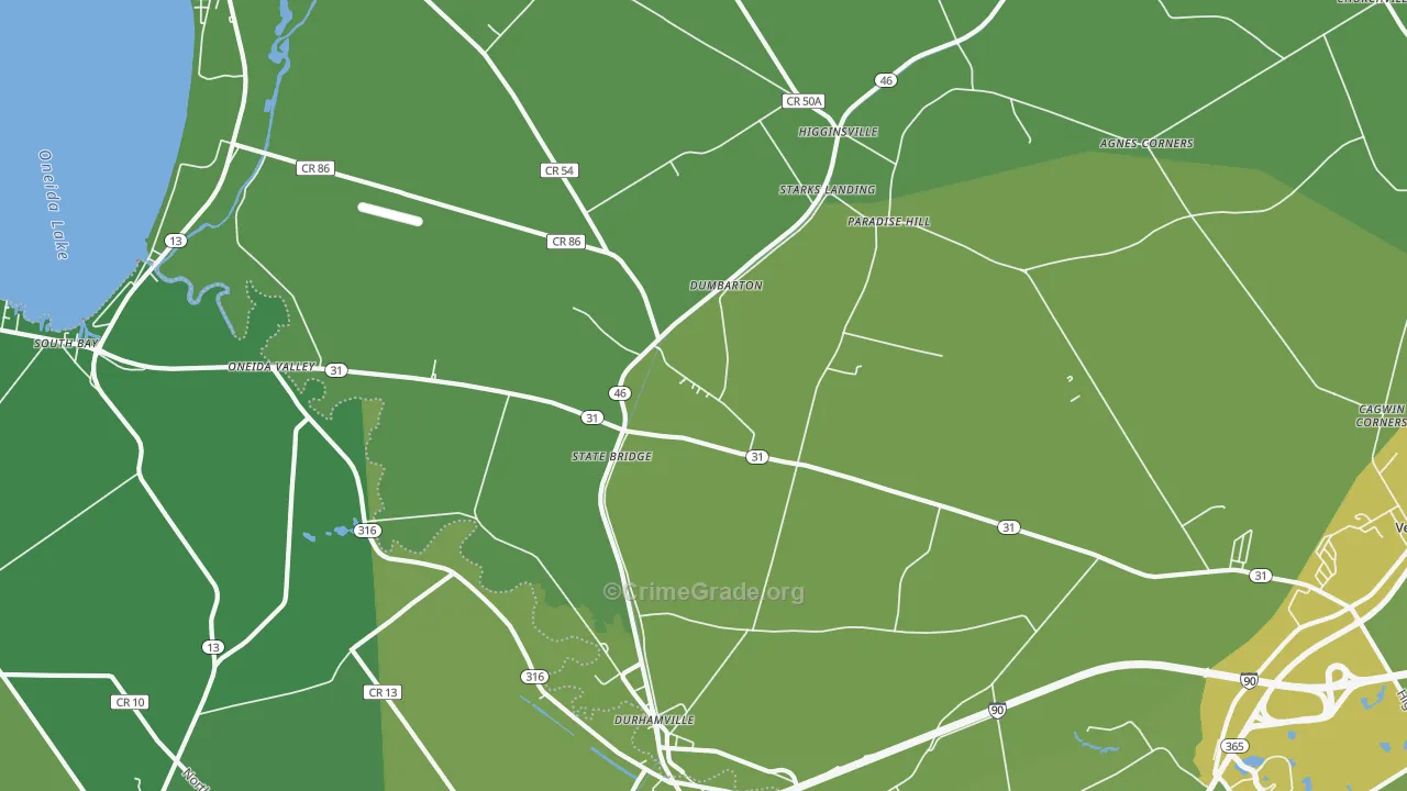 13054, NY Map of Drug-Related Crime Rates