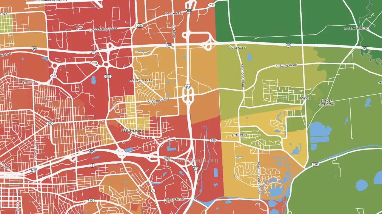 13057, NY Map of Drug-Related Crime Rates