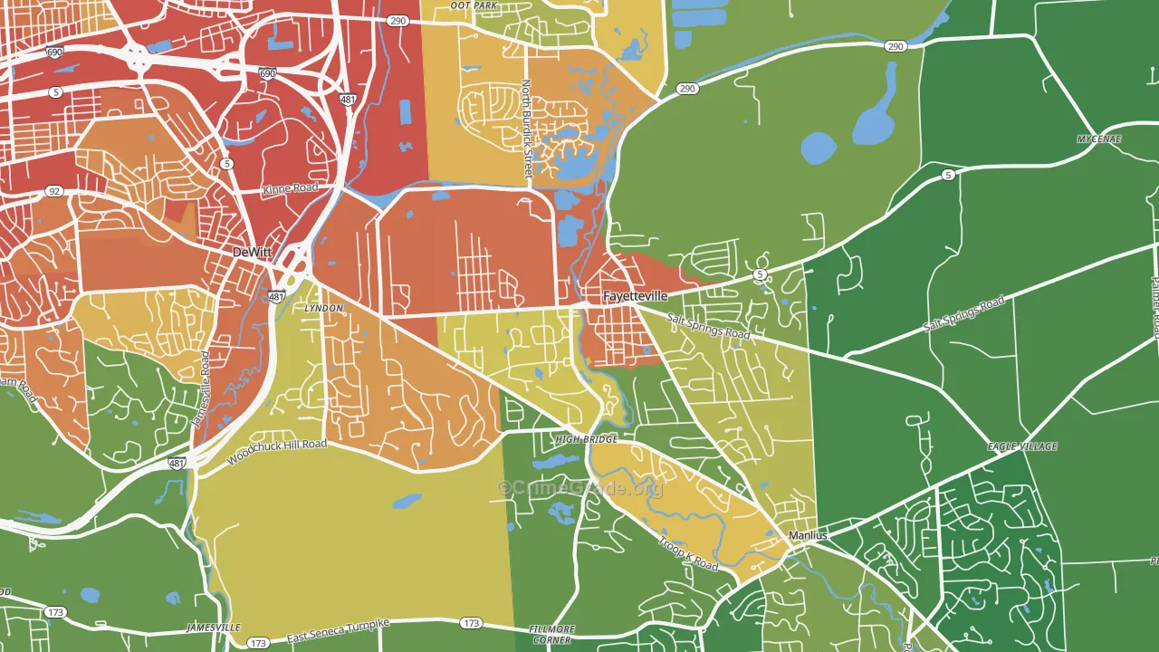 13066, NY Map of Drug-Related Crime Rates
