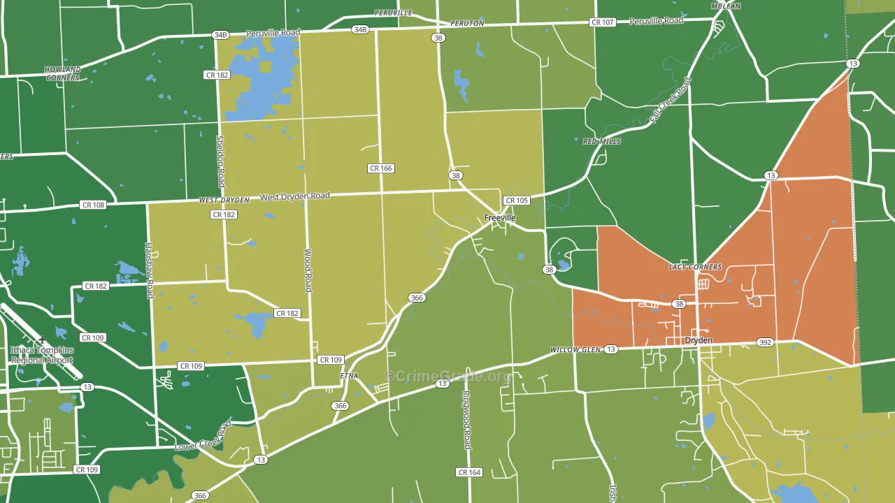 13068, NY Map of Drug-Related Crime Rates
