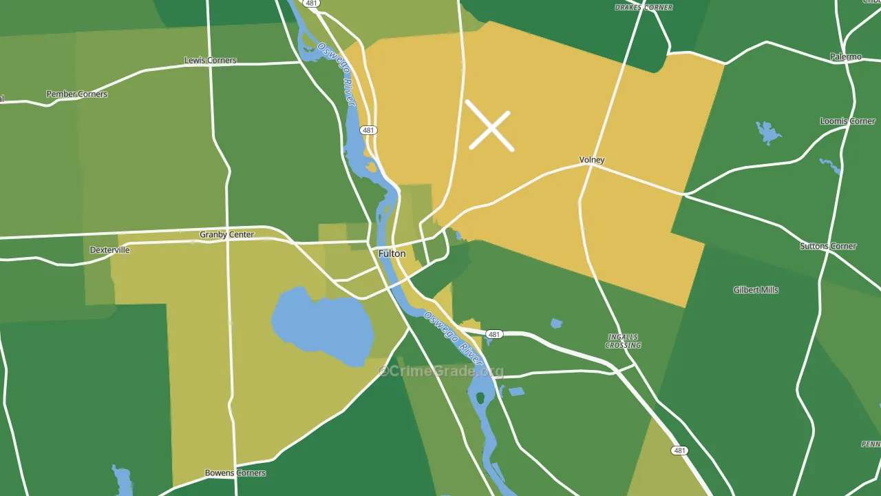 13069, NY Map of Drug-Related Crime Rates