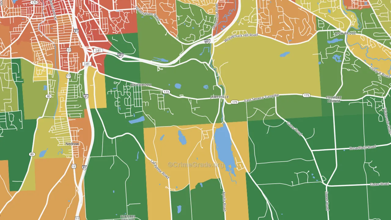 13078, NY Map of Drug-Related Crime Rates