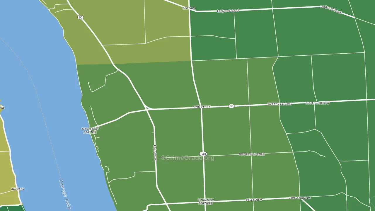 13081, NY Map of Drug-Related Crime Rates