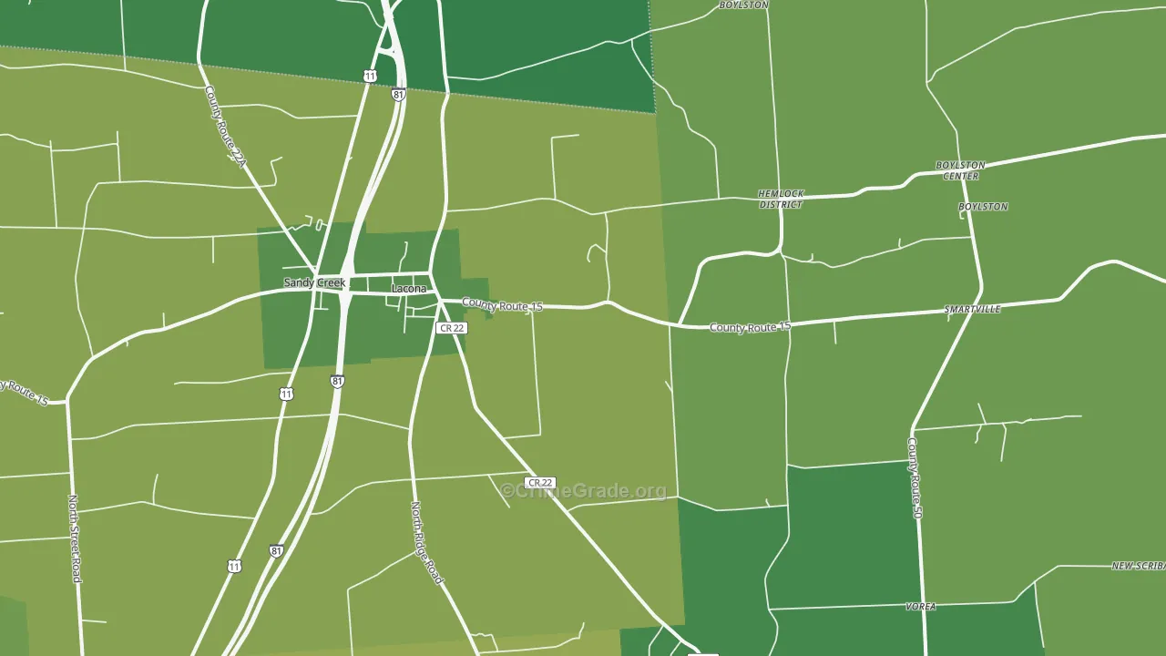 13083, NY Map of Drug-Related Crime Rates