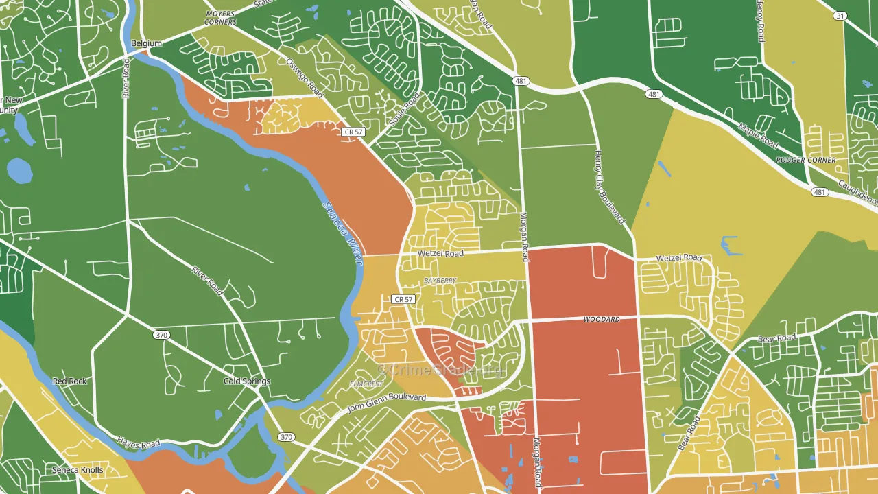 13090, NY Map of Drug-Related Crime Rates