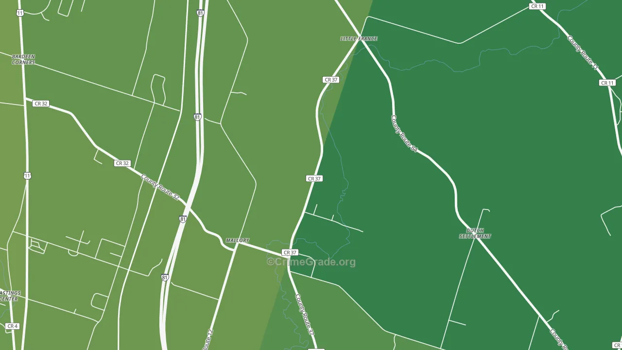 13103, NY Map of Drug-Related Crime Rates