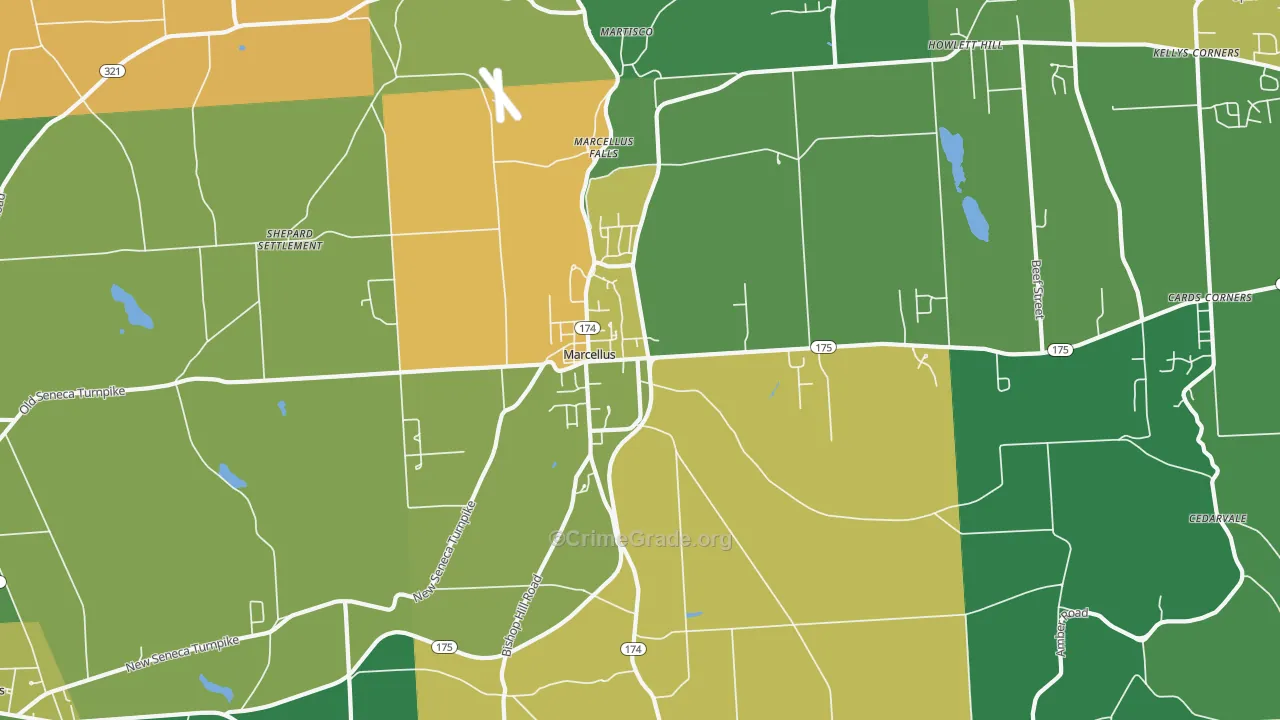 13108, NY Map of Drug-Related Crime Rates