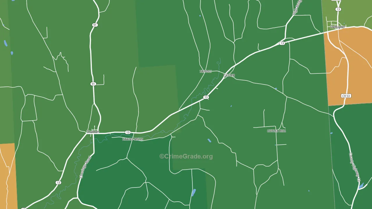 13158, NY Map of Drug-Related Crime Rates