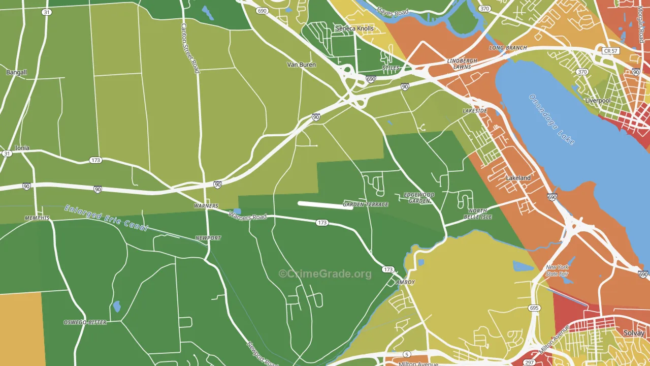 13164, NY Map of Drug-Related Crime Rates