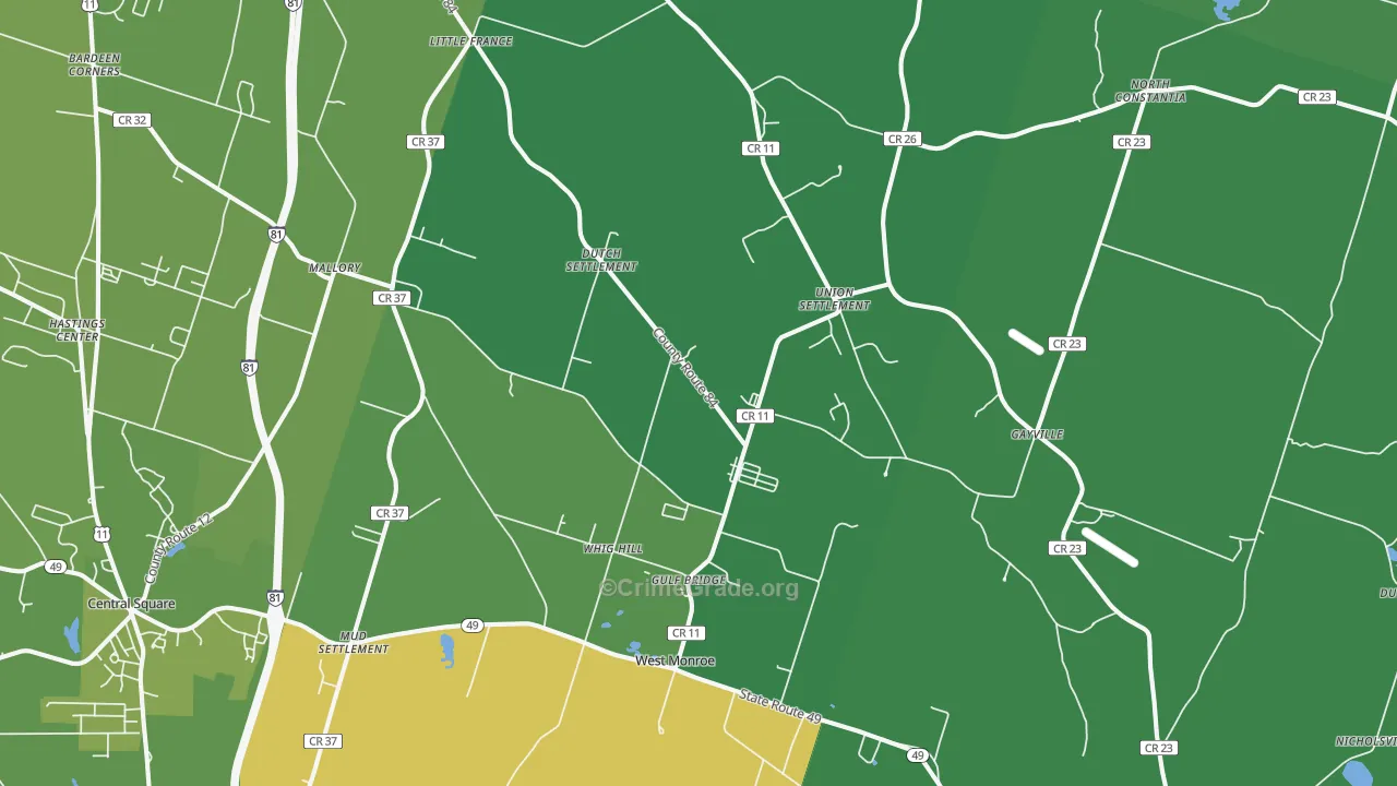 13167, NY Map of Drug-Related Crime Rates