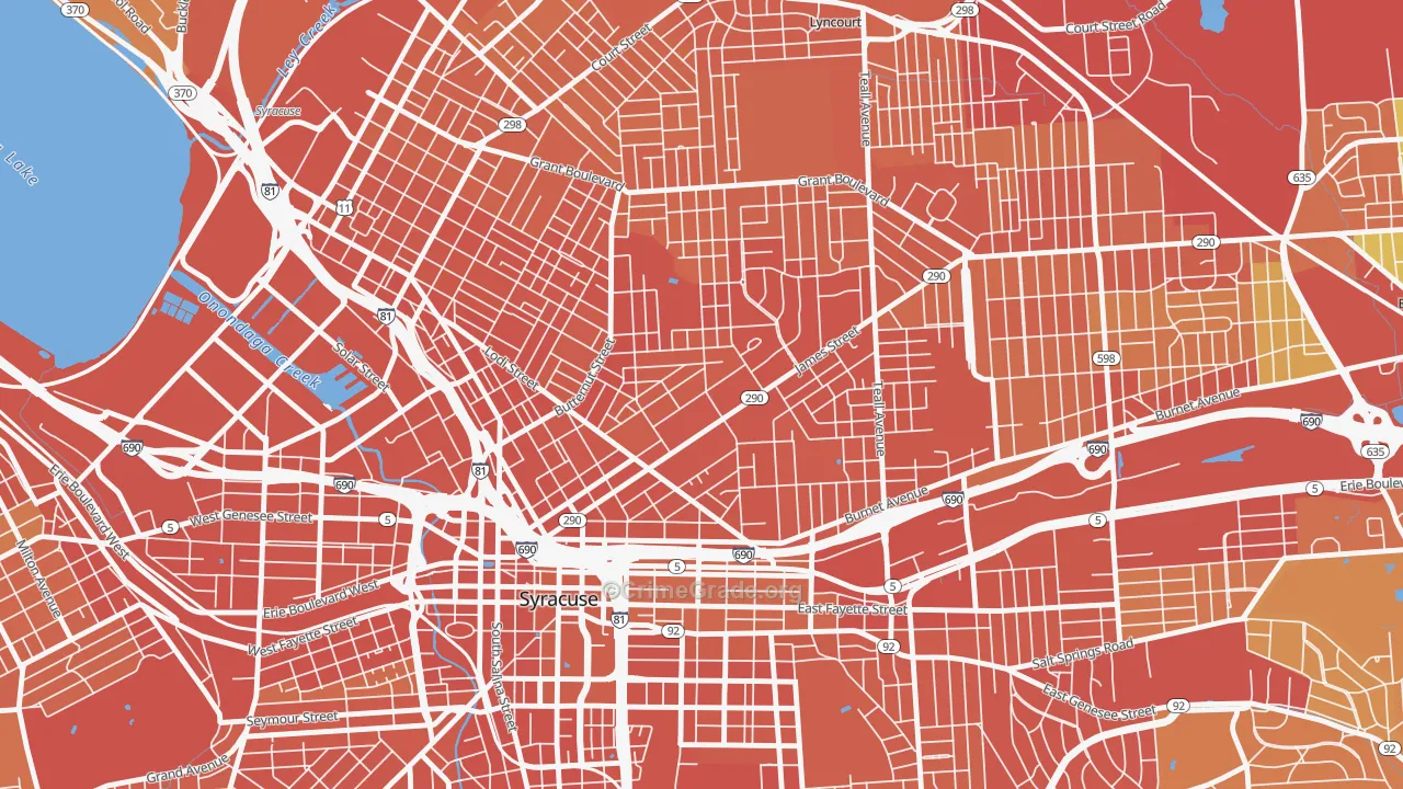 13203, NY Map of Drug-Related Crime Rates