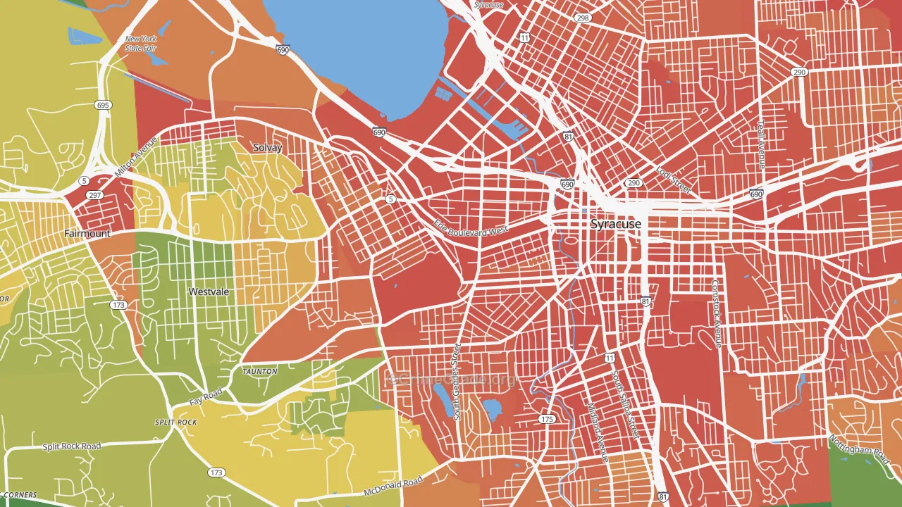 13204, NY Map of Drug-Related Crime Rates