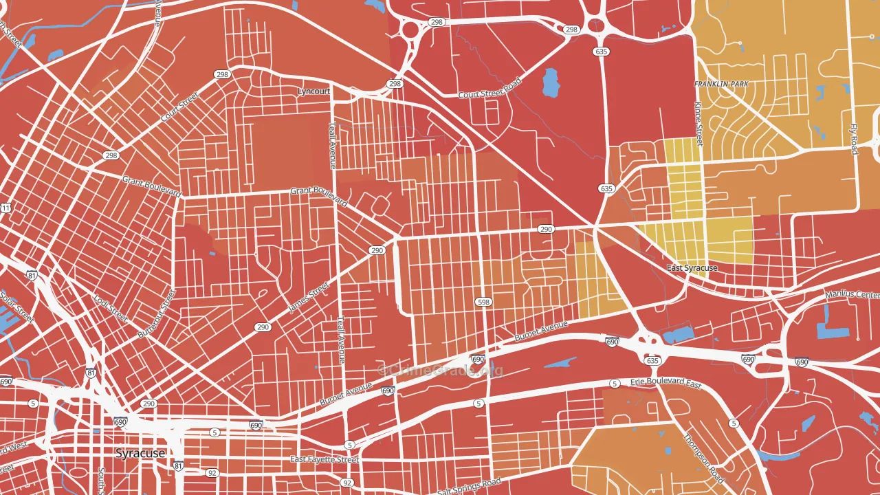 13206, NY Map of Drug-Related Crime Rates