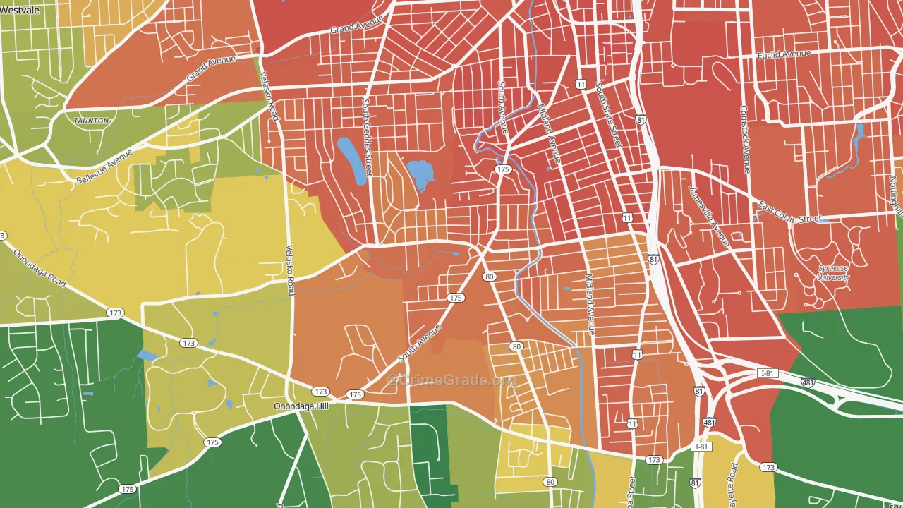 13207, NY Map of Drug-Related Crime Rates