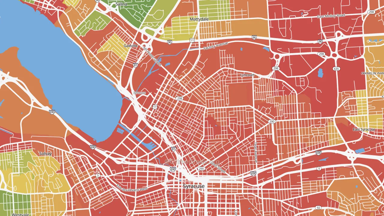 13208, NY Map of Drug-Related Crime Rates