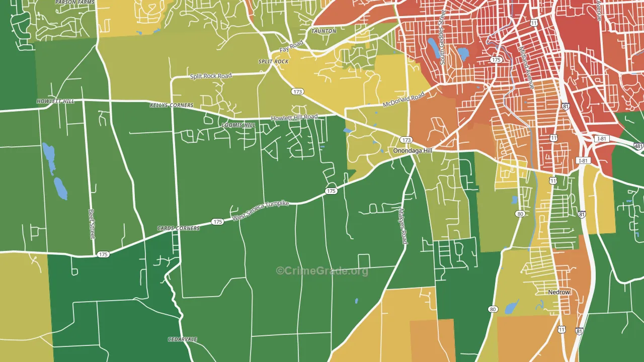 13215, NY Map of Drug-Related Crime Rates
