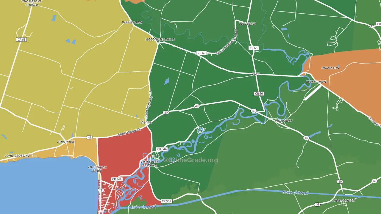 13308, NY Map of Drug-Related Crime Rates
