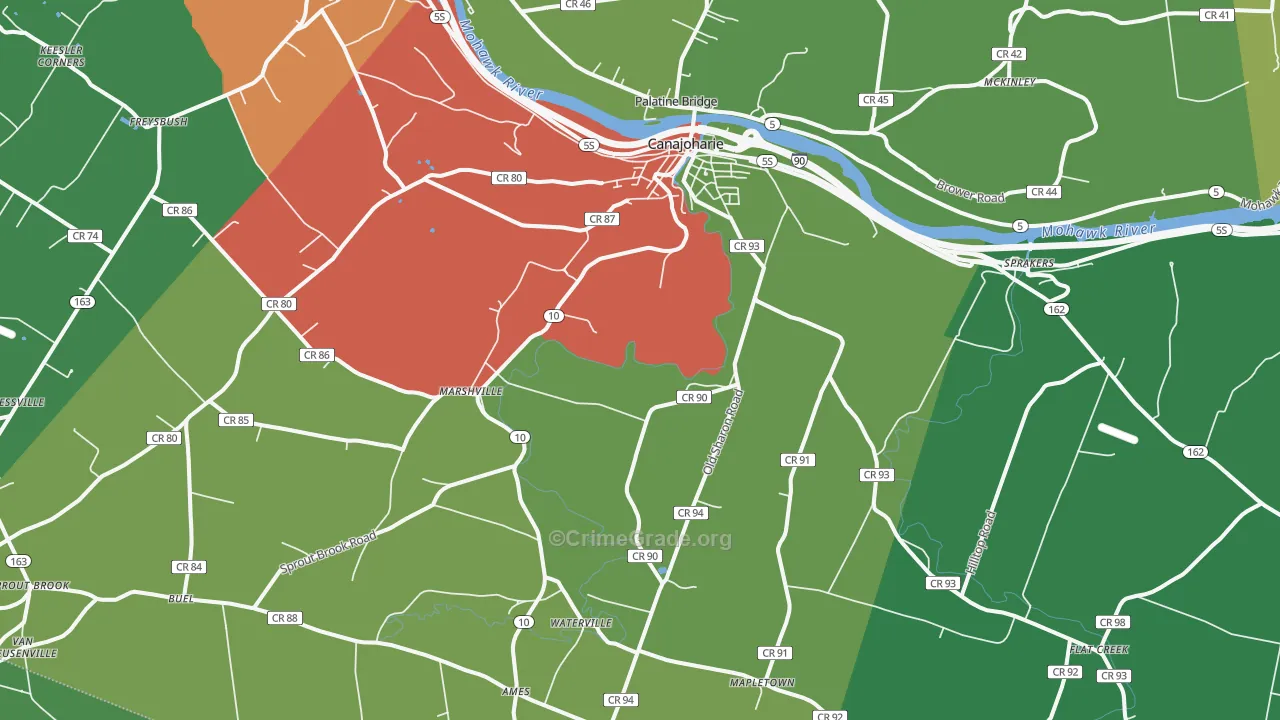 13317, NY Map of Drug-Related Crime Rates