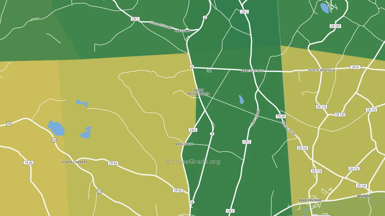 13318, NY Map of Drug-Related Crime Rates