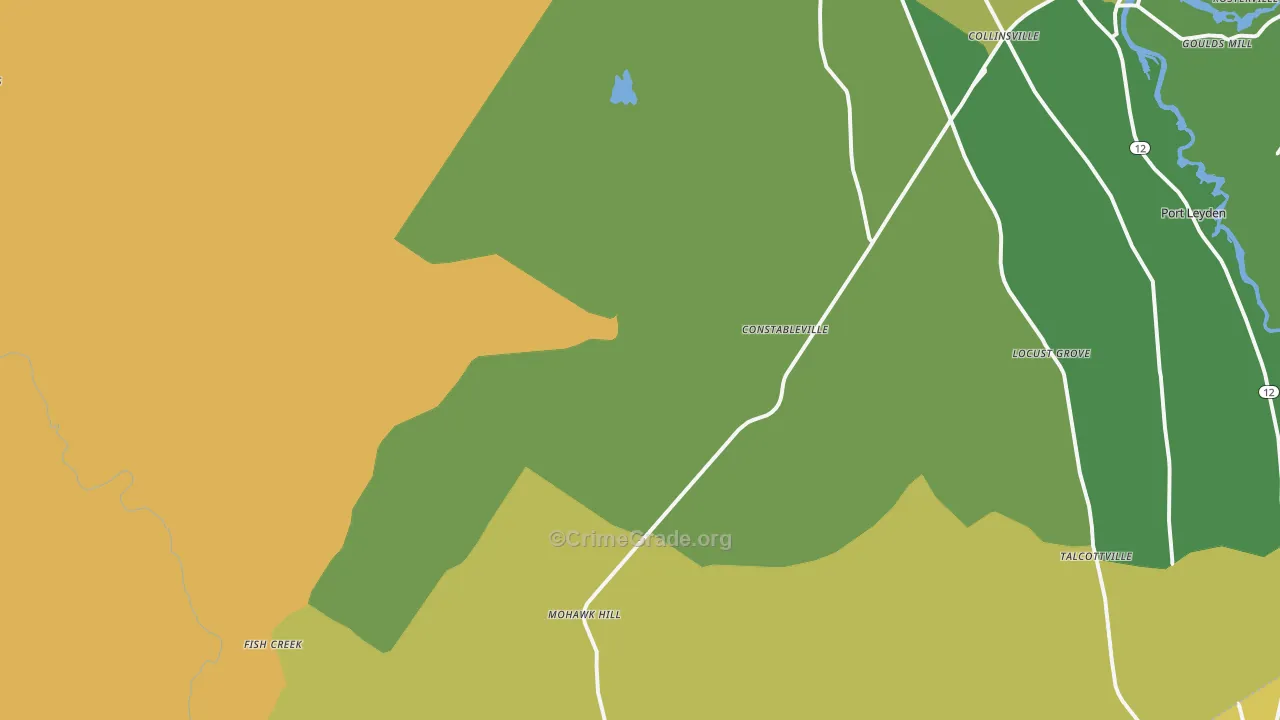 13325, NY Map of Drug-Related Crime Rates