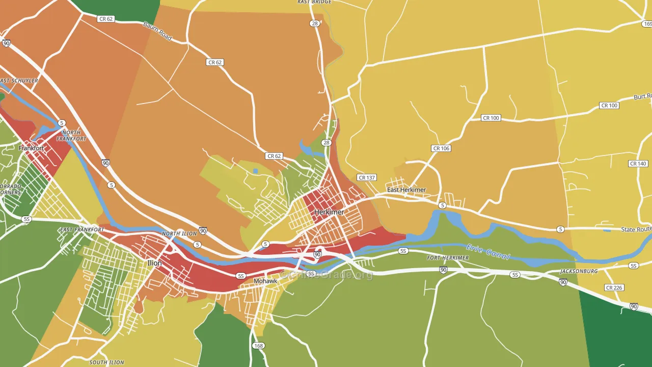 13350, NY Map of Drug-Related Crime Rates